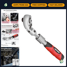 14 Drive Locking Flex-head Ratchet Wrench Extendable 72-tooth Mechanic Tool