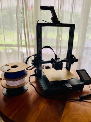 ELEGOO Neptune 3 Pro 3D Printer with 3 rolls of partly filled PLA filament