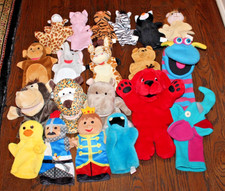 Lot Of 20 Hand Puppets - Animals Melissa And Doug Palace Zoo Clifford Scorch