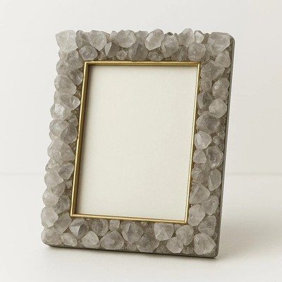 Smoky Quartz Crystal Picture Frame – Handmade Natural Stone Photo