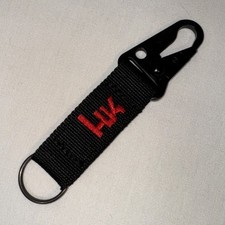 HK Heckler & Koch Offical Licenced Snap Ring Key Chain W/ Embroid Logo NOS HTF