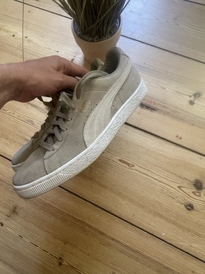 PUMA Suede Herren Sneaker Low Top Schnürung Wildleder Grau EU 44 US 10,5