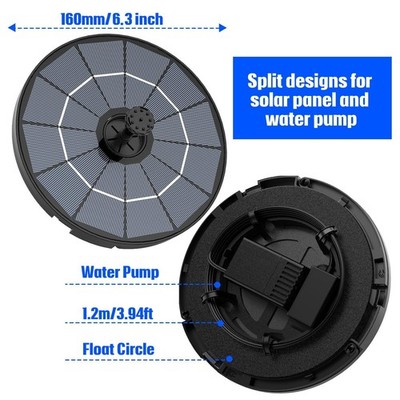 AISITIN Solar Springbrunnen Teichpumpe Schwimmender Fontäne Wasserspiel VogelBad