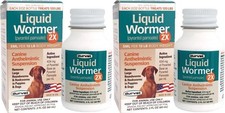 Durvet 2X Liquid Wormer, 2 oz, for Puppies and Adult Dogs - Pack of 2