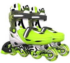 Neon In line Skates Green/Black - Size 3-6 - YVolution