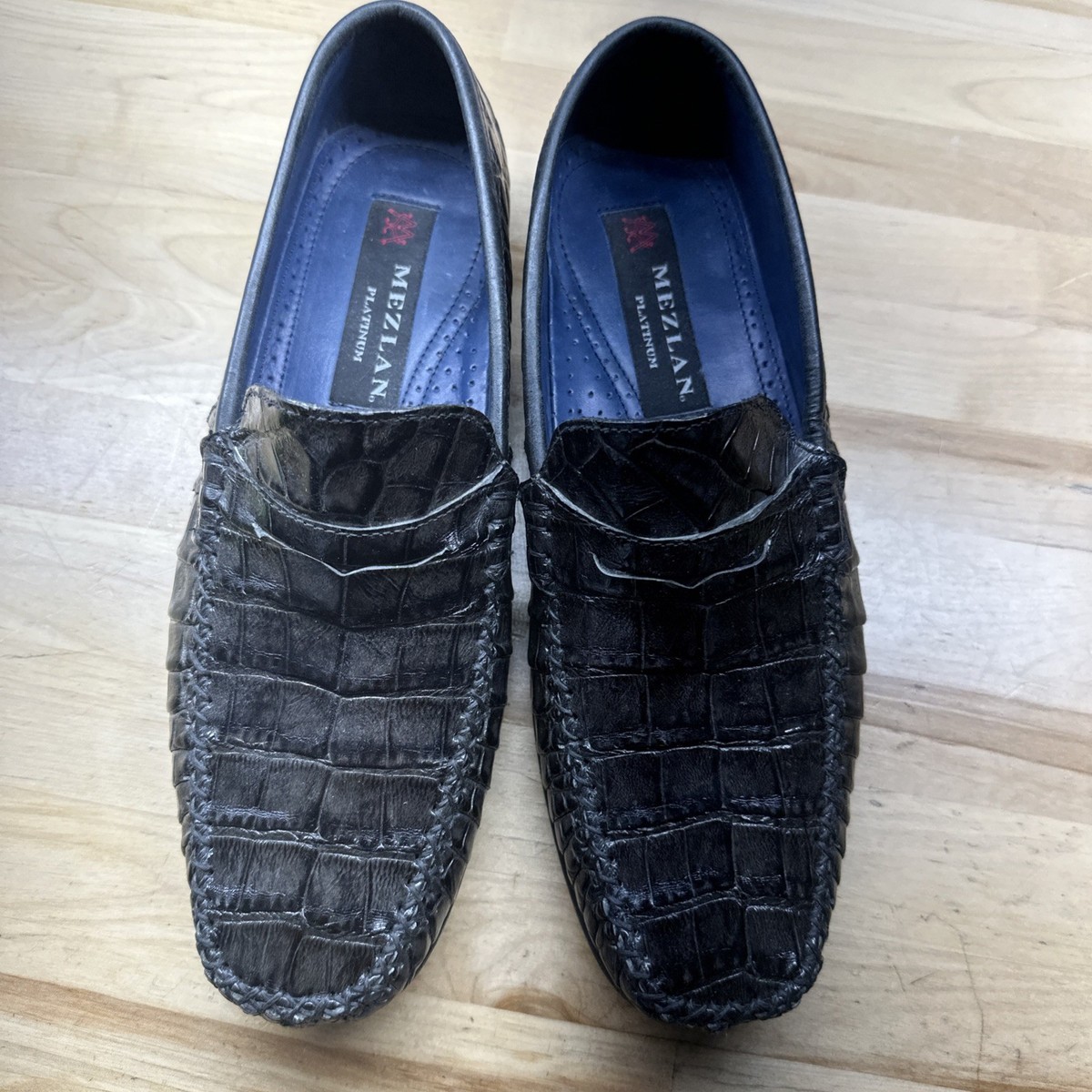 Mezlan Platinum Dark Blue Crocodile size 11.5 ANDERSON By Mezlan /13584 – MilanoMensWear main image 4