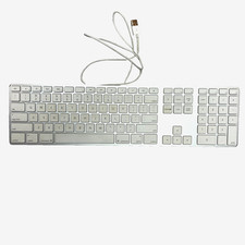 Genuine Apple A1243 Keyboard Wired Mac Standard Numeric USB Keypad White