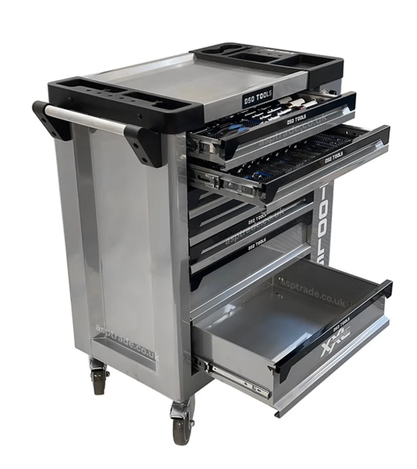 Tool Chest Box Trolley Cabinet With 273 Tools Steel Top Workshop Storage Carrier - Image 2 of 4