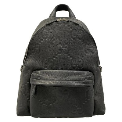 GUCCI Jumbo GG Backpack 819065 Black Leather Backpack | eBay