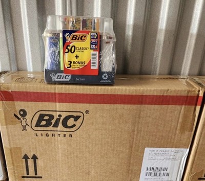 BIC Classic Disposable Butane Soft Flame Lighters, Multicolor 53 Pack