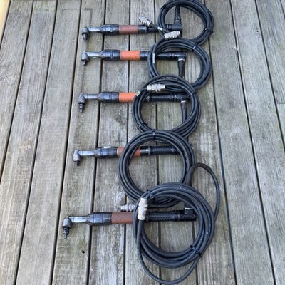 Lot Of 5 Cleco 48EAE90AH4 Transducer Nutrunners With 301903-6M Connector Cables