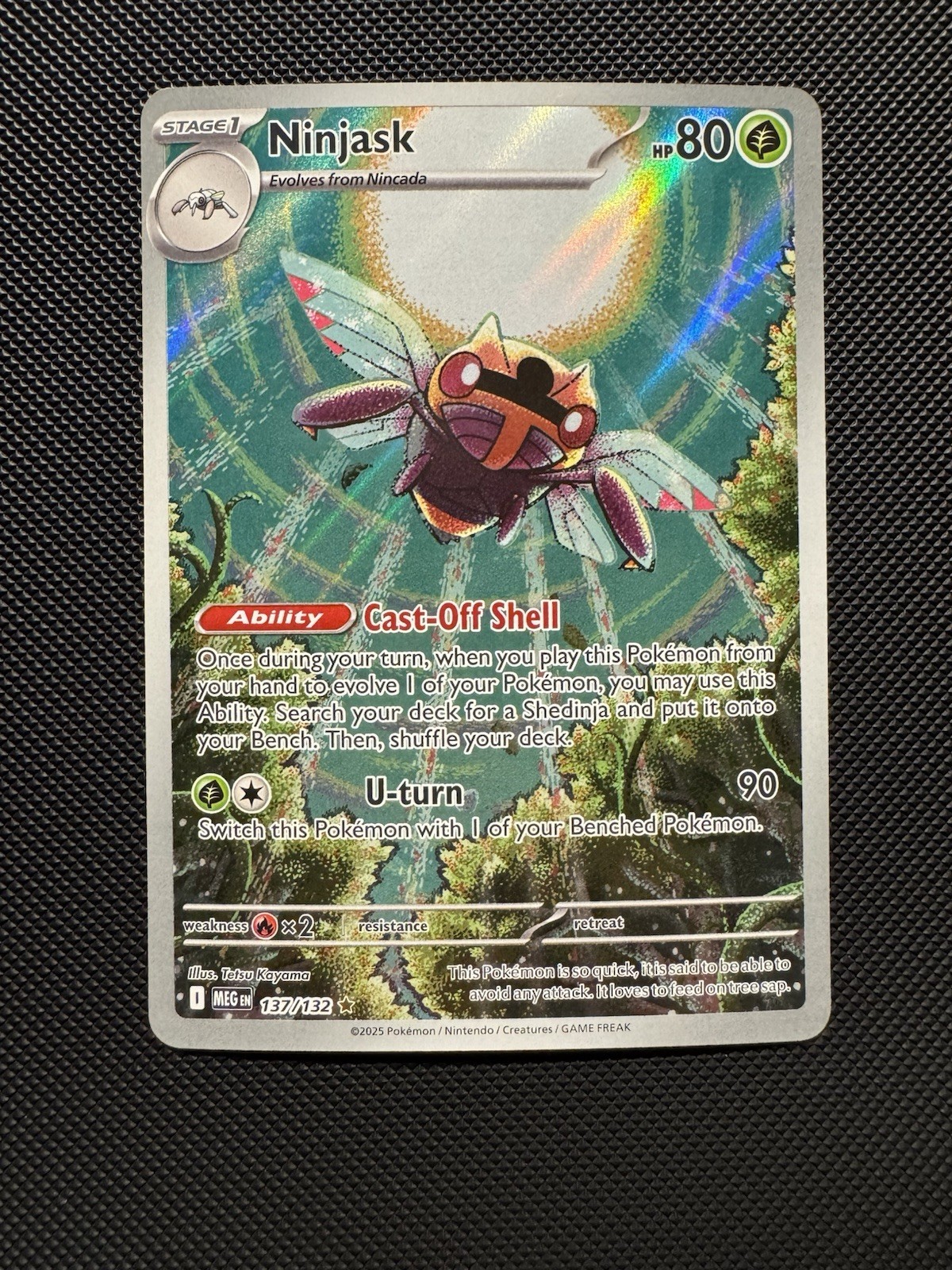 Pokémon TCG Ninjask 137/132 Me01: Mega Evolution Illustration Rare Near Mint