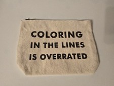 Beige Canvas Pencil Holder Bag 9in x 5in Colo...