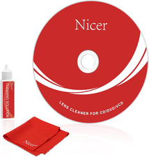 Nicer CD/VCD/DVD Player Cleaner Kit, Laser Lens Cleaning Disc with Double Brush