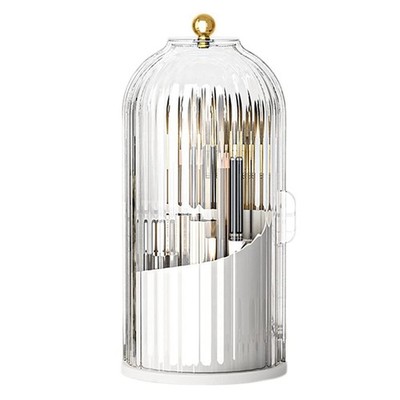 360° drehbarer Make-up Pinsel Halter mit Deckel Luxus Organizer Lippenstift2417