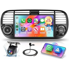 Hodozzy 4gb+64gb Autoradio Pour Fiat 500 2007-2015 Android Écran Tactile - Miniatura 1