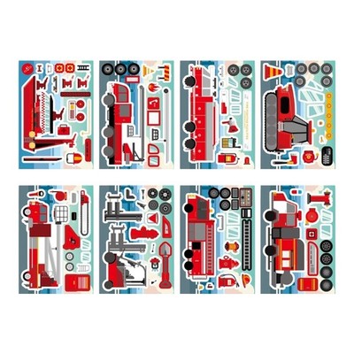 Engineering Vehicles Sticker Waterproof Adhesive PET Sticker For Water Bottle