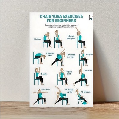 Well-Designed Robust Economical Quick-Install Waterproof Metal Yoga Guide Poster