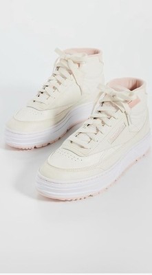 Reebok Women's Club C Double Geo Mid Sneakers
