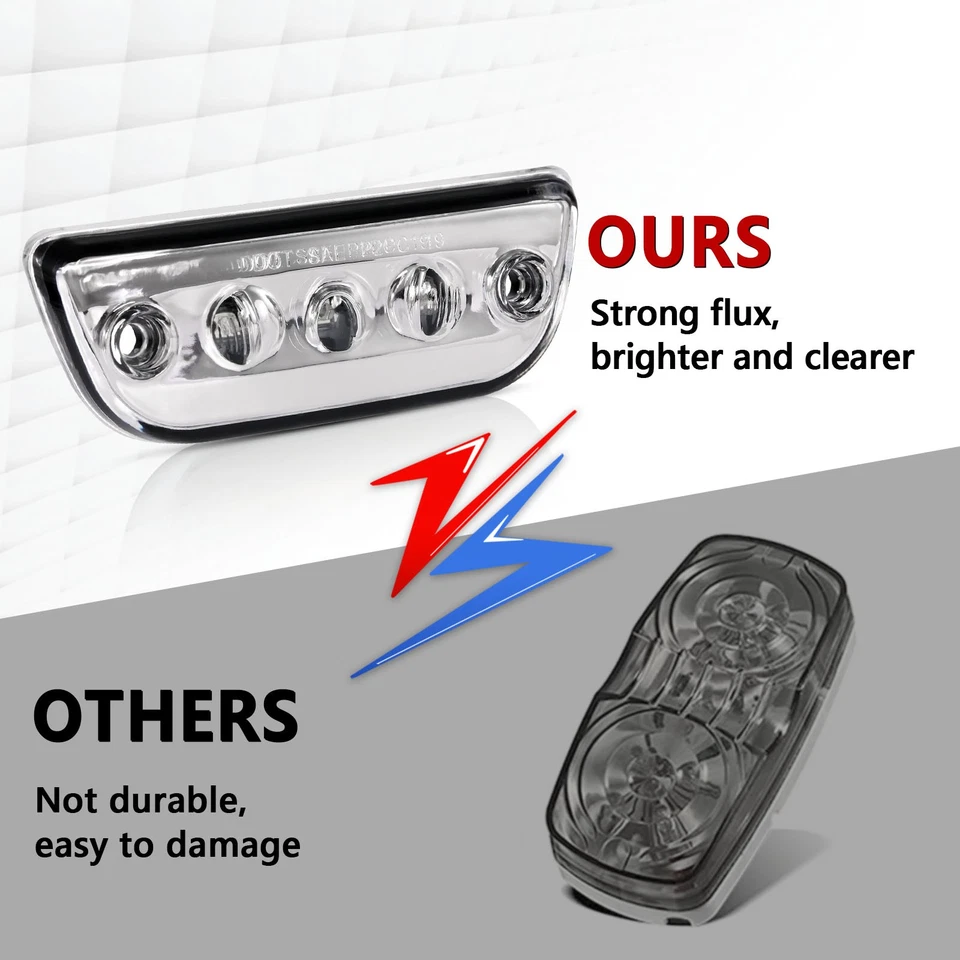 Luces LED de señal de techo Peterbilt 569 5 piezas para Kenworth T680 T770 T880 2015-2020 Foto 3 de 4