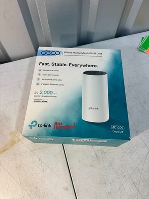 TP-Link Deco M4 AC1200 Whole Home Mesh Wi-Fi System Single Unit Router White