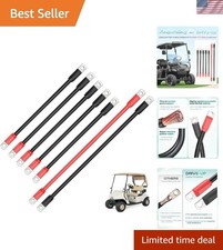 High Amperage 4 Gauge Battery Cables for EZGO Golf Carts - Set of 7 Included