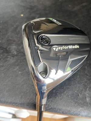 LH Taylormade Qi35 3 Wood w/Mitsubishi Av Raw Blue 75 TX