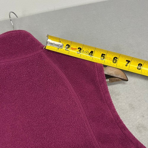 Columbia Fleece Vest Full Zip Pockets Sleeveless Outdoor Magenta Pink Womens S - Picture 8 of 8