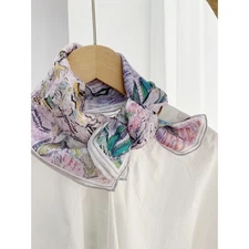 New High Luxury! 100% Silk Sishiya Breathable Soft Print Square Scarf 65cm