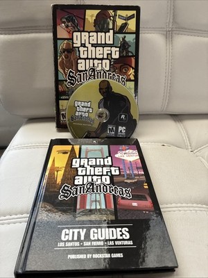 GTA Grand Theft Auto: San Andreas Second Edition PC CD with City Guides Book