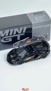 MINIGT LAMBORGHINI AVENTADOR SVJ 63 ROADSTER - NERO ALDEBARAN - 803 SCALA 1:64 - Immagine 2 di 4