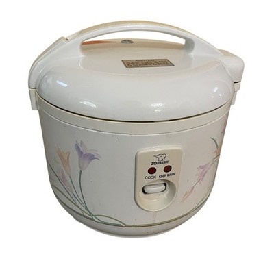 Zojirushi NRC-10 Rice Cooker Warmer White Floral Made in Japan Vintage 480W 120V