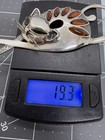 Huge Vintage Handmade Poland Sterling Silver Amber Cat Pendant 4”in — photo 10