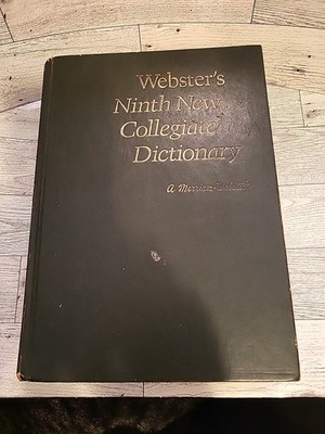 Webster's Ninth New Collegiate Dictionary 1986 Vintage Ephemera Journaling Decor