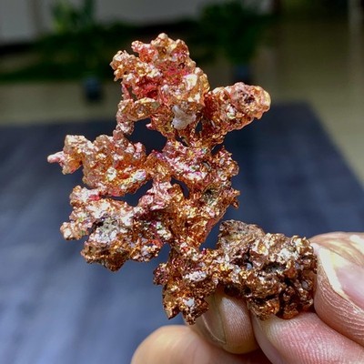 30G Rare!!iridescent Native Copper crystal mineral specimen