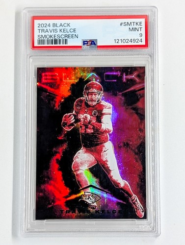 2024 Panini Black Smokescreen #SMTKE Travis Kelce PSA 9 Kansas City Chiefs POP 2