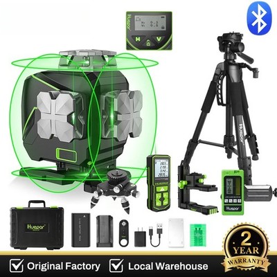 4D 16Lines Laser Level Self Leveling 4x360°Cross Line LCDScreen Bluetooth Remote
