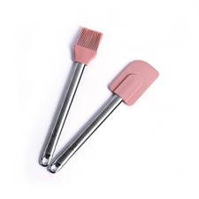 Set of 2 Spatula and Pastry Brush Dusty Rose Dusty Rose