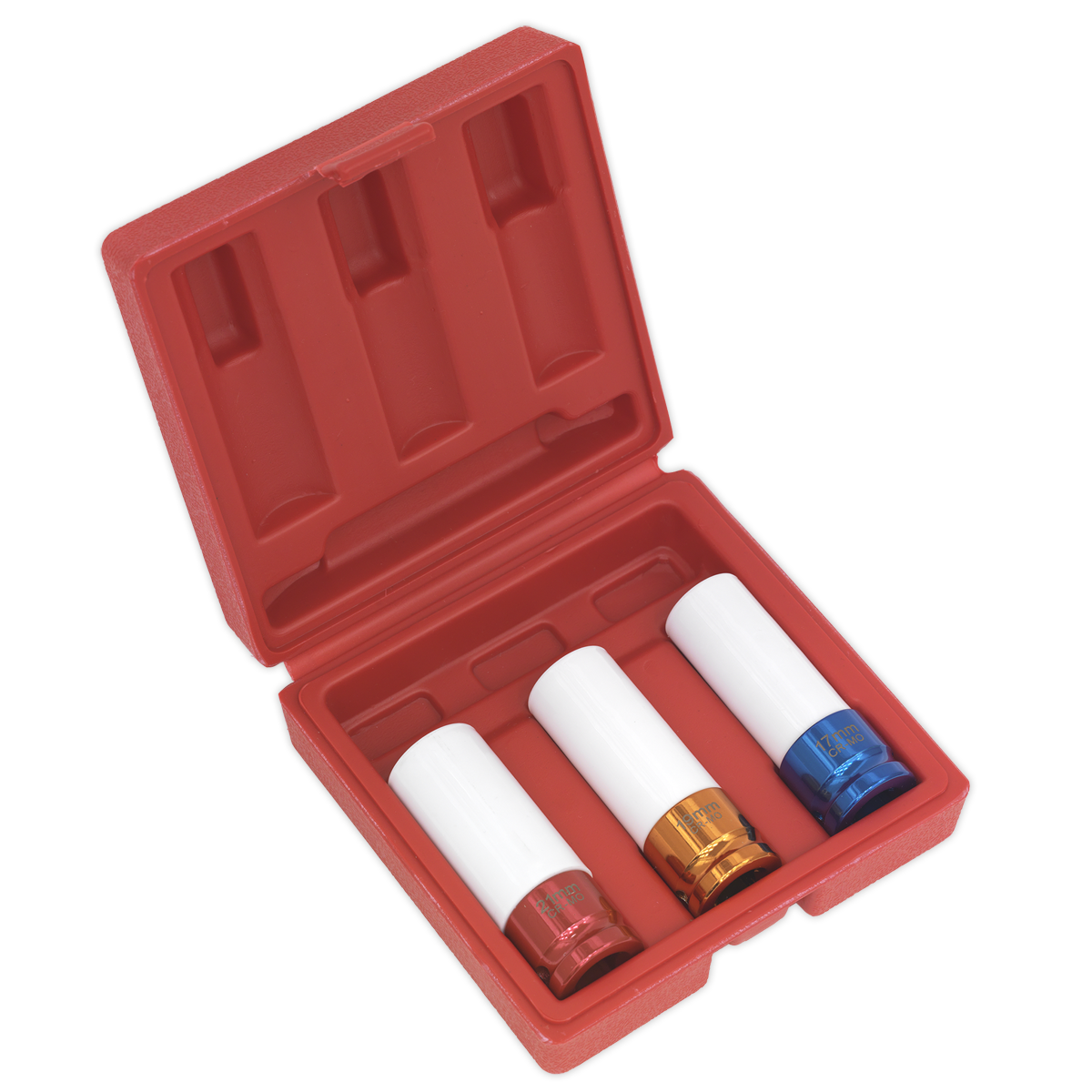 Sealey Alloy Wheel Impact Socket Set 3 Pieces 1/2"" Drive Chrome Molybdenum SX031 - Image 5