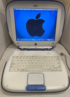 Vintage Apple iBook Clamshell Indigo 366MHz 10GB HD OS 9 & 10