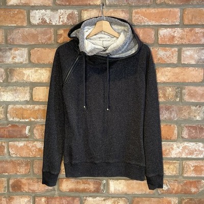 Maison Scotch Metallic Double Hooded Hoodie Sweatshirt Size 1 Small