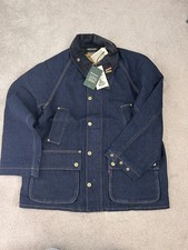 Giacca denim BARBOUR X LEVIS blu navy oversize Bedale taglia small