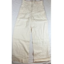 Everlane Womens Linen Way High Drape Pant in Ivory Size 0 Natural Color Coastal