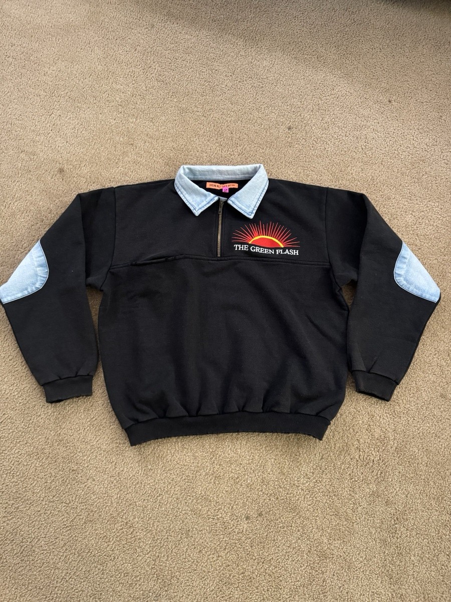 Cactus Plant Flea Market Green Flash Denim Half Zip Fleece CPFM | eBay