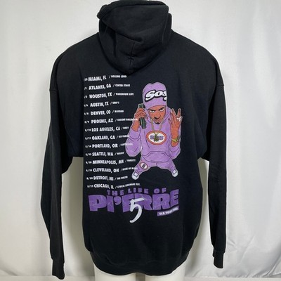 Pi'erre Bourne The Life of Pi'erre 5 US Tour 2021 Black Hoodie Men's XXL