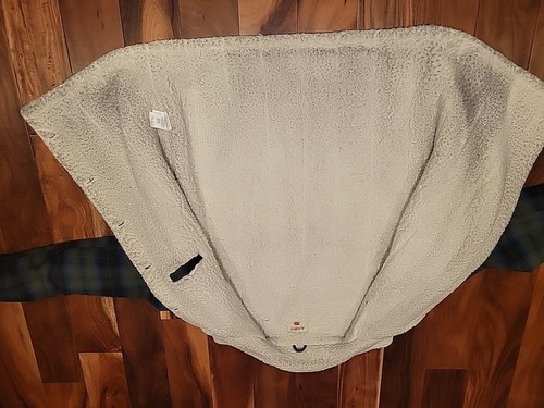 ALTAMONT SOLE COWL SHERPA PLAID GREEN SKATEBOARDING JACKET LARGE VINTAGE - Picture 6 of 12