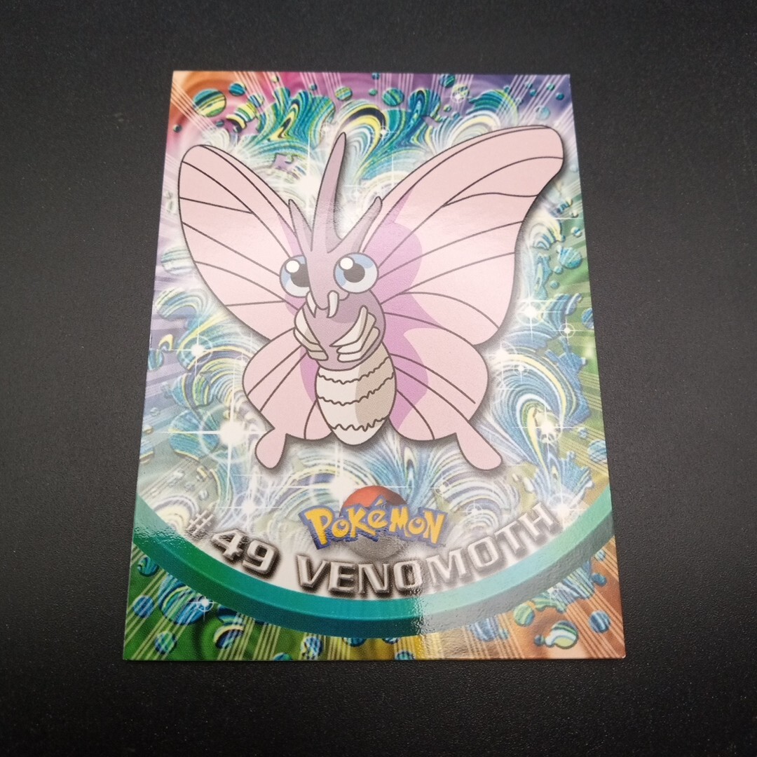 Venomoth #49 - BLUE LOGO - NON-HOLO - SERIES 1 - TOPPS Pokemon Card - NM/LP