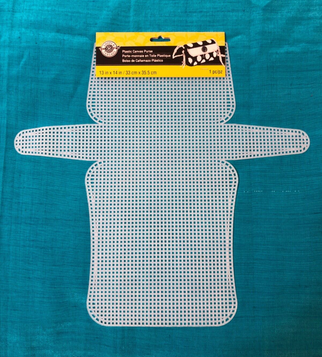 NEW Plastic Canvas Purse Cosmetic Case Clear Count FREE SHIP