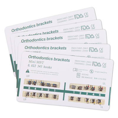 Brackets Ortodoncia 10-Pack Dental Orthodontic Braces Brackets - Mini MBT Style 0.022" Slot With Hooks Braces For Teeth - Foto 10