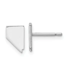 BRAND NEW 925 Sterling Silver Nevada State Push Back Earrings: XNE50SS-NV